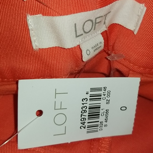 LOFT Riviera Short NWT in coral Sz:0  6"inseam - Picture 11 of 11